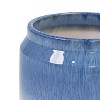 ORRD Set of 2 Gradient Ceramic Planters | Modern White Blue Flower Pots with Drainage for Indoor Outdoor,Blue - 3 of 4