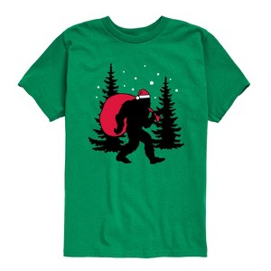 Boys' - Instant Message - Sasquatch Santa Short Sleeve Graphic T-Shirt - 1 of 4