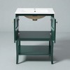 24'' Bathroom Vanity with Resin Sink, Freestanding Cabinet with Solid Wood Feet and 2 Doors, Storage Vanity with Shelf - 4 of 4