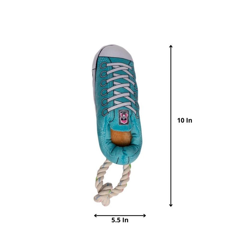 American Pet Supplies 10-Inch KiCKS Squeaking Comfort Plush Sneaker Dog Toy, 3 of 13