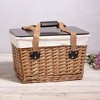 Picnic Time Canasta Wicker Picnic Basket - 2 of 4