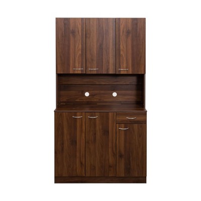 CLIHOME 70.87" 6 Doors Tall Wardrobe Storage Cabinets, Kitchen Sideboard Buffet Cabinet