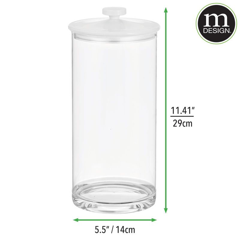 mDesign Acrylic Kitchen Apothecary Airtight Canister Jar, Set of 4, 4 of 10