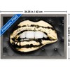Trends International Reinders: Glam - Gold Lips Framed Wall Poster Prints Barnwood Framed Version 14.725" x 22.375" - 3 of 4