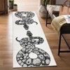 Washable Modern Snake Printed Rug Non Slip Low Pile Rug Soft Contemporary Throw Floor Cover Foldable Indoor Carpet for Living Room Bedroom Playroom - 2 of 4