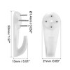 Unique Bargains ABS Non-mark Hook Picture Photo Frame Hangers White 1.97" x 0.83" x 0.51" 20 Pcs - 3 of 3