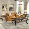 VECELO Set of 3 Coffee Table Sets，2 Tier End Table with Open Storage Shelf for Living Room, Bedroom - 4 of 4