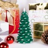 Pavilion Gift Company - Green Frosted Pine Tree - 7.25" Realistic Flame LED Lit Candle - Flame Candles - 4 of 4