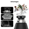 Garbage Disposal Food Waste Disposal -  Stainless Steel Grinding System, Continuous Feed Compact Sink Disposal - 3 of 4
