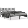 vidaXL Metal Bed Frame without Mattress with Headboard Black 59.1"x78.7" - 2 of 4