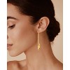 Molenia Leaf Earrings for Women: 925 Sterling Silver 14K Gold Zircon Hypoallergenic Earring Dainty Jewelry Gifts Bridal Wedding Birthday Formal Events - 4 of 4