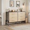 Jojoka 6-Drawer Dresser, 52" Wide Wood Storage Chest with Deep Drawers, Freestanding Organizer for Bedroom, Living Room, Entryway - 3 of 4
