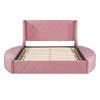 YOOCOZZ Queen Size Velvet Upholstered Platform Bed with Wingback Headboard, Storage Drawer and Side Storage Stools - 2 of 4