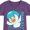 Girls' - Pokémon - Quaxly Stats Fitted Short Sleeve Graphic T-Shirt - 2 of 4
