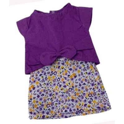 Doll Clothes Superstore Purple Top And Flower Skirt Fits Some Baby Alive And Little Baby Dolls