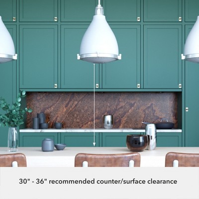 Hunter Fans 14.25" Bluff View Pendant Ceiling Light Fresh White Finish