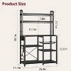Large Bakers Rack w/Power Outlets, 6-Tier Microwave Stand, Coffee Bar with Hutch, Microwave Stand with Storage, Kitchen Shelf w/Wire Basket - 2 of 4