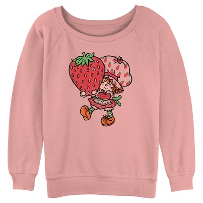 Juniors Womens Strawberry Shortcake Cartoon Cute Berry Sweatshirt