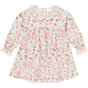 Modern Moments™ by Gerber Toddler and Kids Girls' Neck Ruffle Dress, Fall Floral - 1 of 4