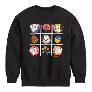 Boys' - 101 Dalmatians - Tic Tac Toe Grid of Puppies Graphic Long Sleeve Fleece Sweatshirt - 1 of 4