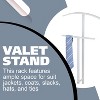 Kings Brand Furniture - Dossi Metal Suit Valet Stand, Clothes Rack, Clothing Organizer, Jacket Hanger, Tie Hanger - 4 of 4