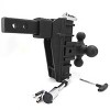 Adjustable Trailer Hitch w/hook, Heavy Duty Trl-Ball (1-7/8" x 2" x 2 Tow Hitch Fits 2-Inch Receiver, 6-Inch Drop/Rise Ball Hitches Trailer Hitches - 2 of 4