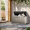 MaseiKar 80 Gallon Waterproof Deck Box, Lockable Resin Storage Box for Patio Furniture Cushions Garden Tools and Outdoor Delivery Storage - 3 of 4