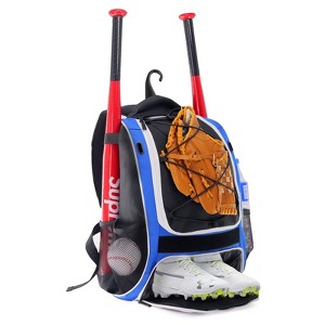 Youth Baseball Bat Backpack - Bag for Baseball, Softball & T-Ball Equipment & Gear, Youth and Adults - 1 of 4