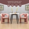 Vynxaria Contemporary Designed Velvet Fabric Upholstered Accent Chair for Living Room set of 2,Pink - 3 of 4