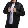 X RAY Mens Motorcycle PU Leather Jacket With Faux Shearing Lining - 3 of 4