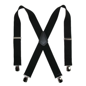 CTM Men's Terry Casual Elastic with Anti Slip Pin Clip 2 Inch Suspenders - 1 of 4