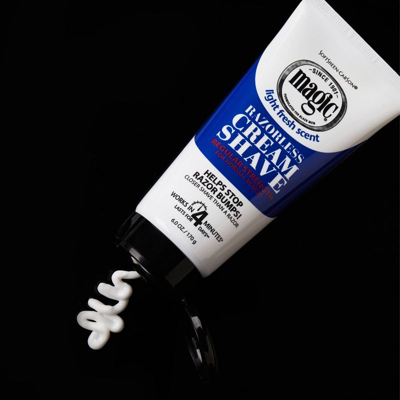 Magic Razorless Shaving Cream for Hair Removal, Normal Beard Maintenance, Depilitory Cream - 6oz, 6 of 7