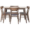 Christopher Knight Home Bryner Mid Century Modern Fabric Upholstered Wood 5 Piece Dining Set - 2 of 4