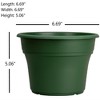 The HC Companies Plastic Flower Pot Planter for Outdoor Plants, Green, 6in - 2 of 2