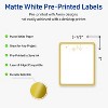 Avery Labels, 4" x 3-1/3", Gold-Metallic Ornaments, Matte, 40ct - 2 of 4