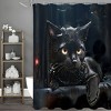 Paaaawaters 1pcs Cute Cat Shower Curtain, Waterproof Shower Curtain With 12 Hooks, Bathroom Decor, Shower Curtain Sets - 2 of 4