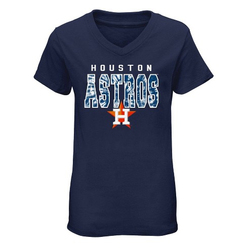 MLB Houston Astros Girls' Henley Team Jersey - XS