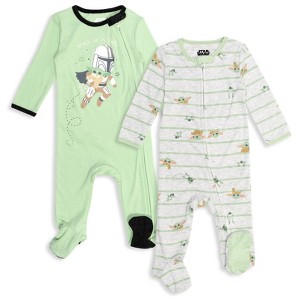 Star Wars Chewbacca R2- D2 Darth Vader Stormtrooper Baby 2 Pack Zip Up Long Sleeve Sleep N' Play Coveralls Newborn to Infant - 1 of 4