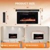 R.W.FLAME Electric Fireplace Wall-Mounted Recessed Ultra-Thin LED Heater, 6 Sizes, Touch Screen, with Remote - 4 of 4