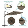 Sonkuki Outdoor 11FT Round Offset Patio Cantilever Aluminum Umbrella - 4 of 4