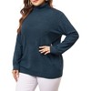 Agnes Orinda Women's Plus Size Lightweight Long Sleeve Turtleneck Novelty Sweaters - 2 of 4