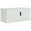 vidaXL Lockable Metal Filing Cabinet - Gray Steel with Adjustable Shelves, Office Storage Organizer, 35.4" x 15.7" x 43.3" - 3 of 4