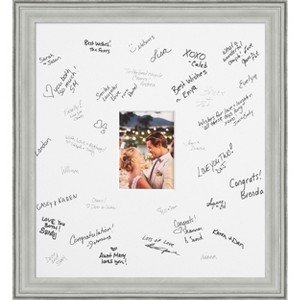 BelVolto Signature Mat Picture Frame – Guest Book Alternative for Weddings, Graduations, or Retirement – Autograph Photo Mat for Signature Board - 1 of 4