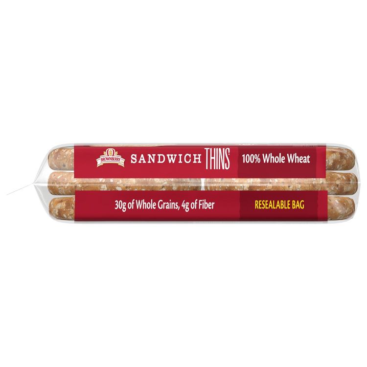 Brownberry 100% Whole Wheat Sandwich Thins - 12oz, 5 of 8