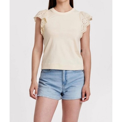 Women's Kiara Eyelet Ruffle Sleeve Top - Another Love