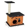 SEVOBAL Halloween Cat Tree Cat Tower with Spacious Cat Condo Gothic Scratching Posts Large Platform Cat Activities Furniture, Orange, 50"*16"*62" - 3 of 4