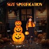 SEVOBAL 5ft Halloween Collapsible Pumpkin Decorations Easy-Assemble Pumpkin Decor Festive Pumpkin Ornament Outdoor Indoor Party, Orange, 53"*51"*7.5" - 3 of 4