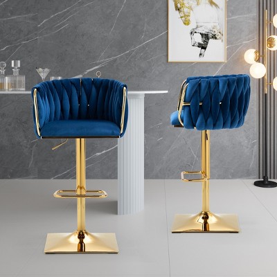 2PC Bar Stool For Sale,Vintage Bar Stools With Back And Footrest,Counter Height Bar Stool,Counter Height Dining Chairs-Cuddlewood