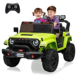 24V Kids Ride On Car with Remote Control, 2 Seater Electric Toys for Big Kids with 20" Wide Seat, 4WD Power Truck Wheels - 1 of 4