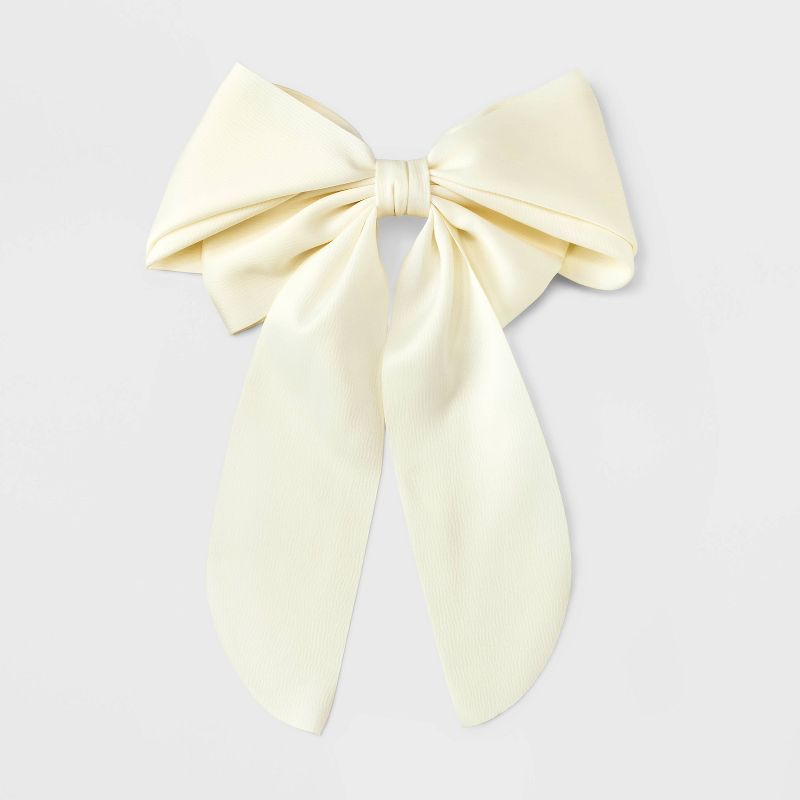 Satin Bow Hair Barrette - A New Day™, 1 of 9